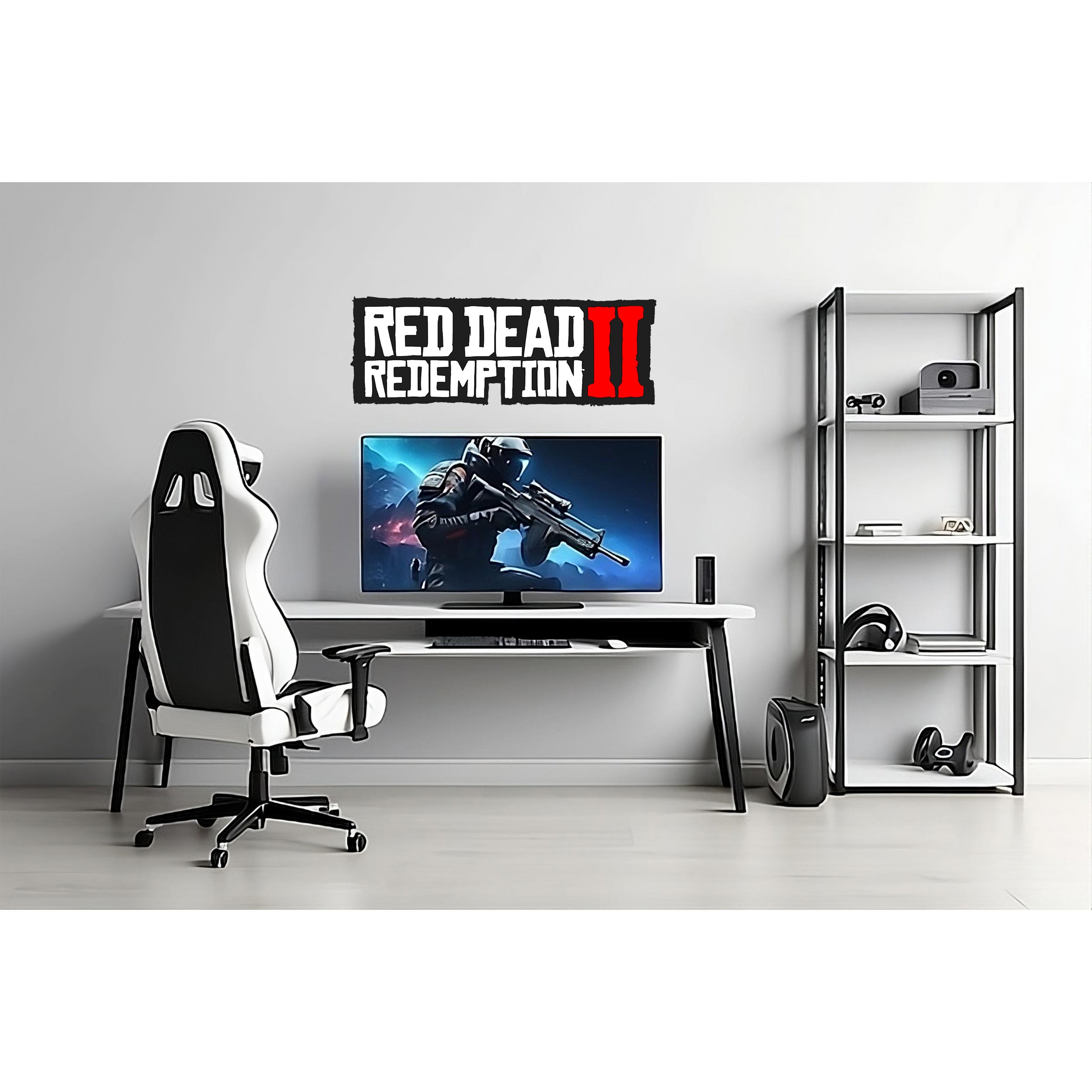 دیوارکوب گیمینگ طرح بازی Red Dead Redemption 2 - فضای وایلد وست برای اتاق گیمرها