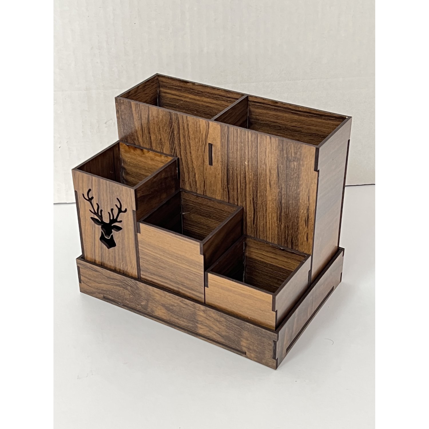 استند لوازم آرایش چوبی طرح گوزن مدل شش مقسم مکعبی - خرید بی واسطه از تولیدی