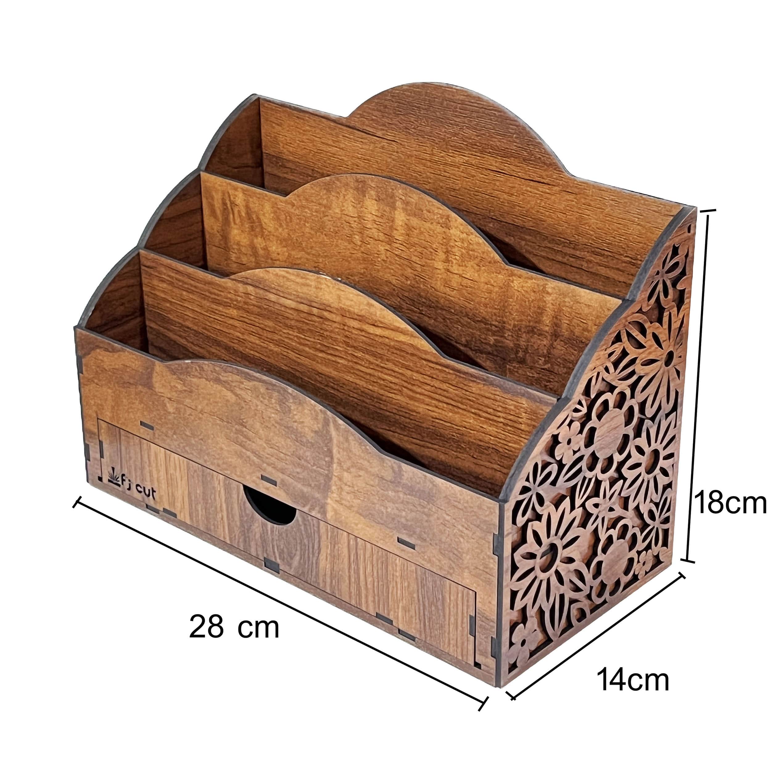 استند لوازم ارایشی چوبی مدل گلدار کشویی - خرید بی واسطه از تولید کننده