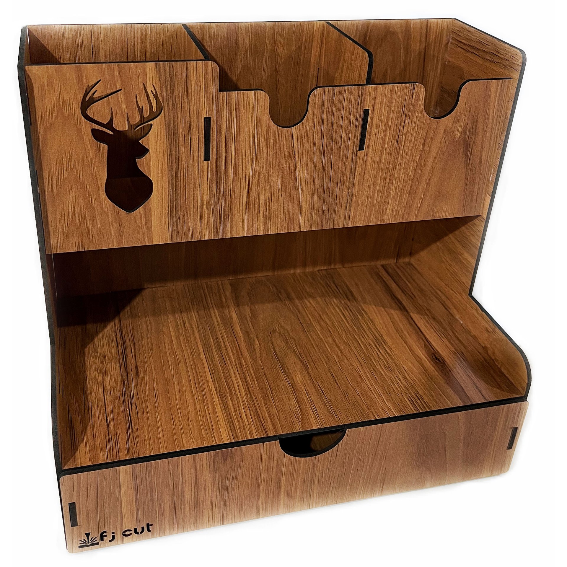 جامدادی چوبی رومیزی طرح گوزن مدل کشویی - خرید بی واسطه از کارخانه تولید کننده