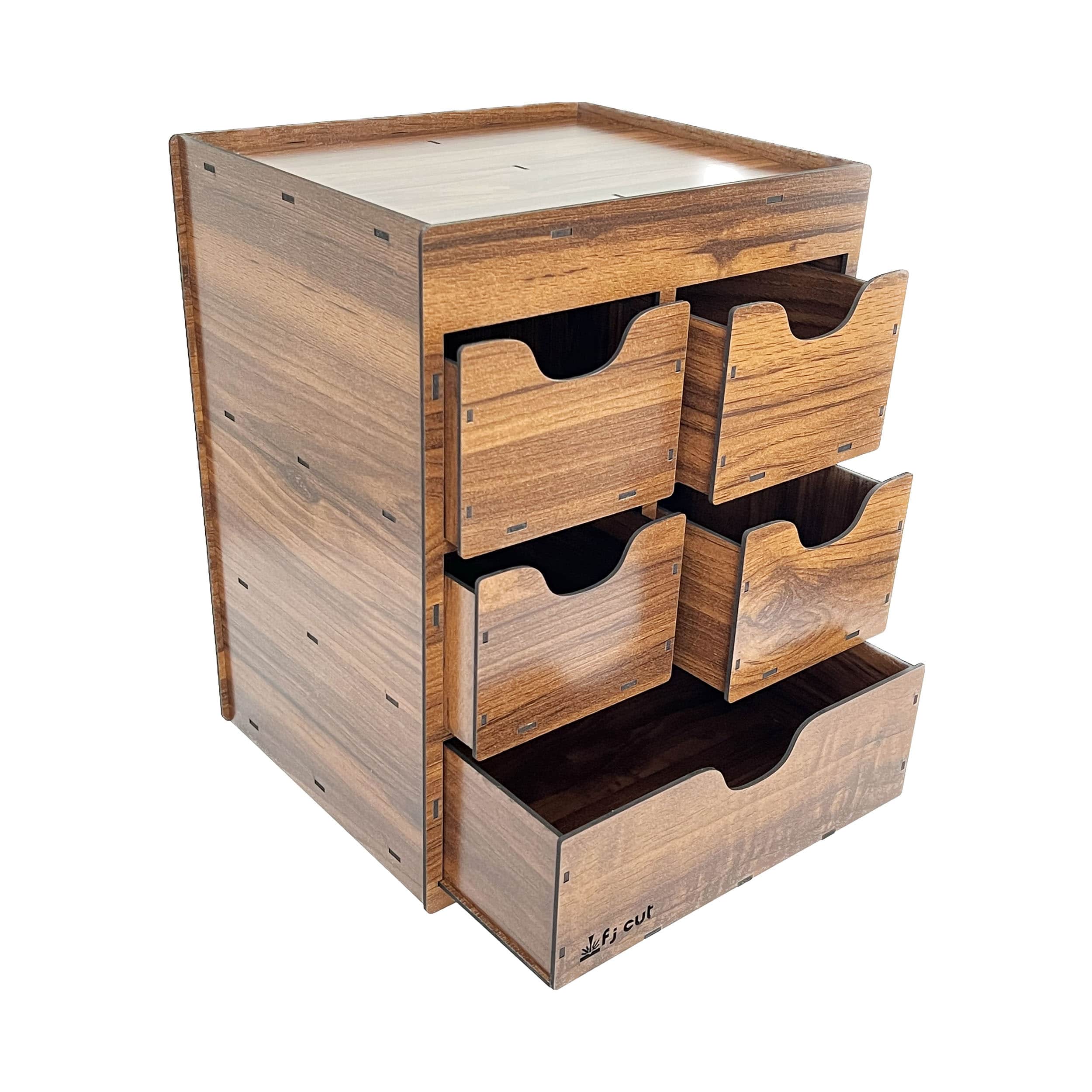 فایل کشویی رومیزی چوبی دارای پنج کشو - خرید بی واسطه از تولید کننده